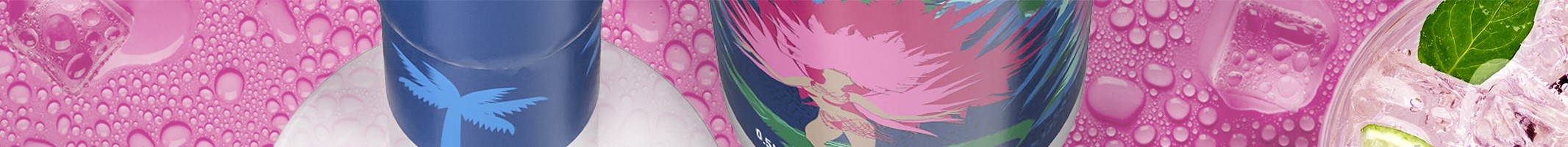 Karneval Vodka Banner mit pinkem Hintergrund